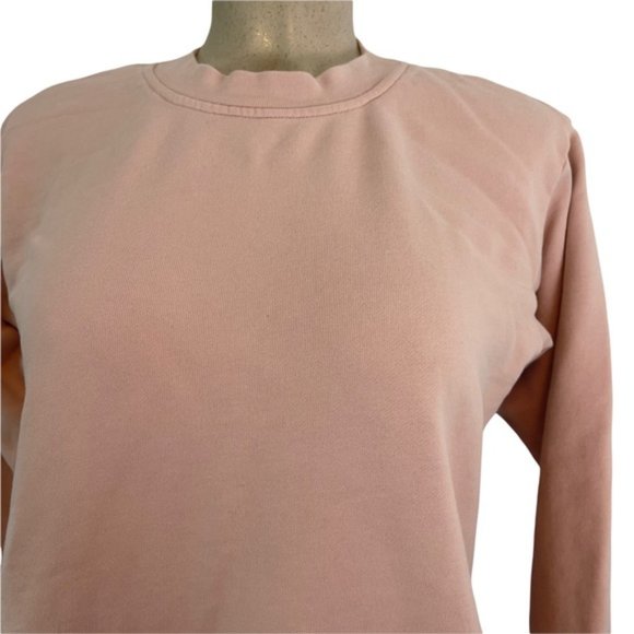 EVERLANE Women's Pink Classic Terry Crew Neck Oversized Sweater Dress Size XS - Picture 6 of 10